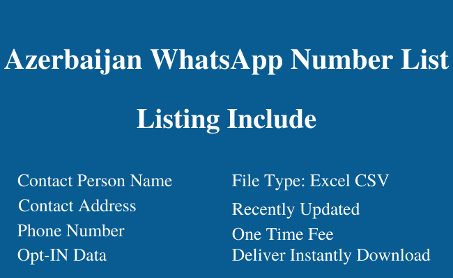 Azerbaijan WhatsApp Number List