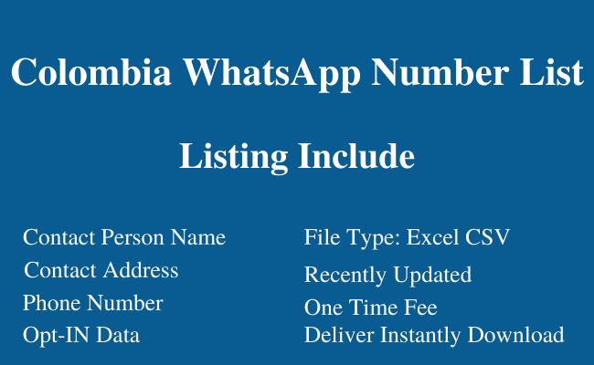 Colombia WhatsApp Number List