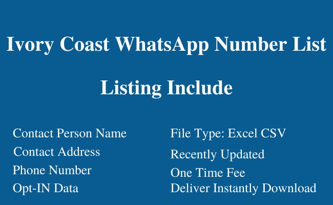 Ivory Coast WhatsApp Number List