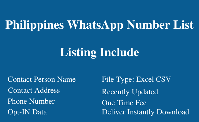 Philippines WhatsApp Number List