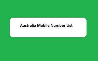 Australia Mobile Number List