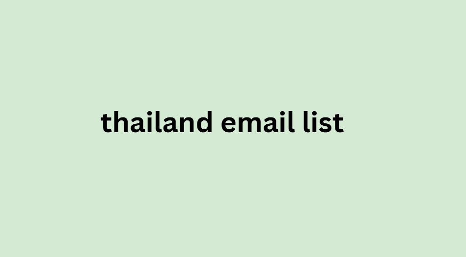 thailand email list