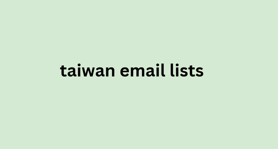 taiwan email lists