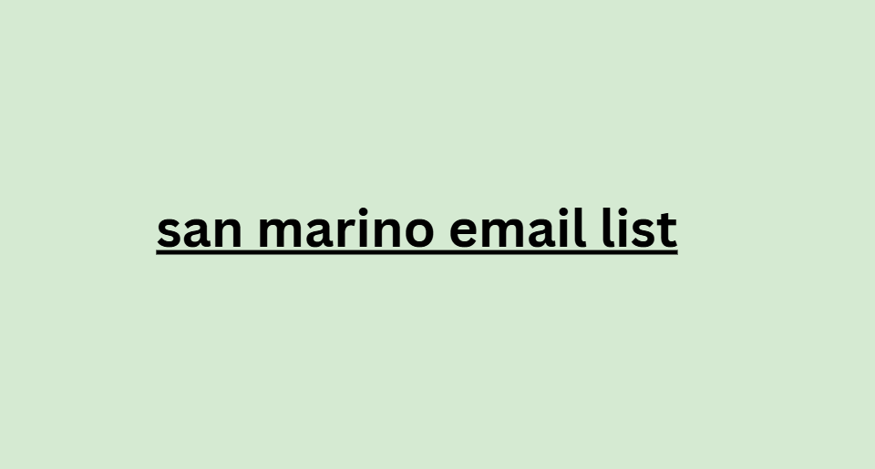 san marino email list