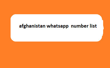 afghanistan whatsapp number list