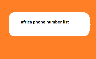 africa phone number list