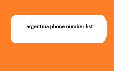 argentina phone number list