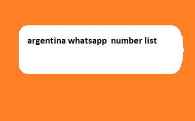 argentina whatsapp number list