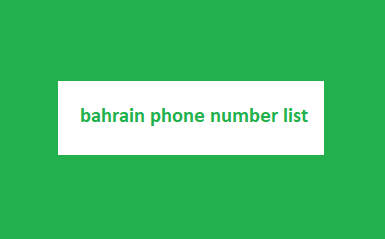 bahrain phone number list