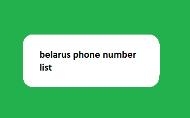 belarus mobile phone number list