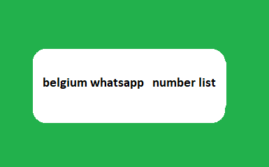 belgium whatsapp number list