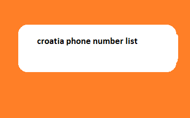 croatia phone number list