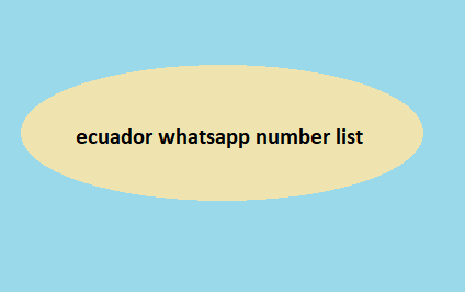 ecuador whatsapp number list​