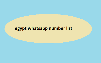 egypt whatsapp number list​