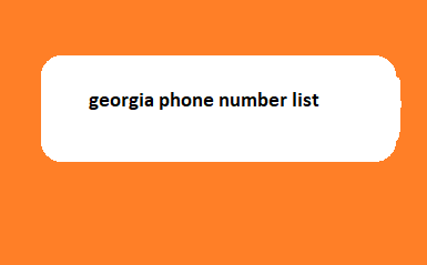 georgia phone number list