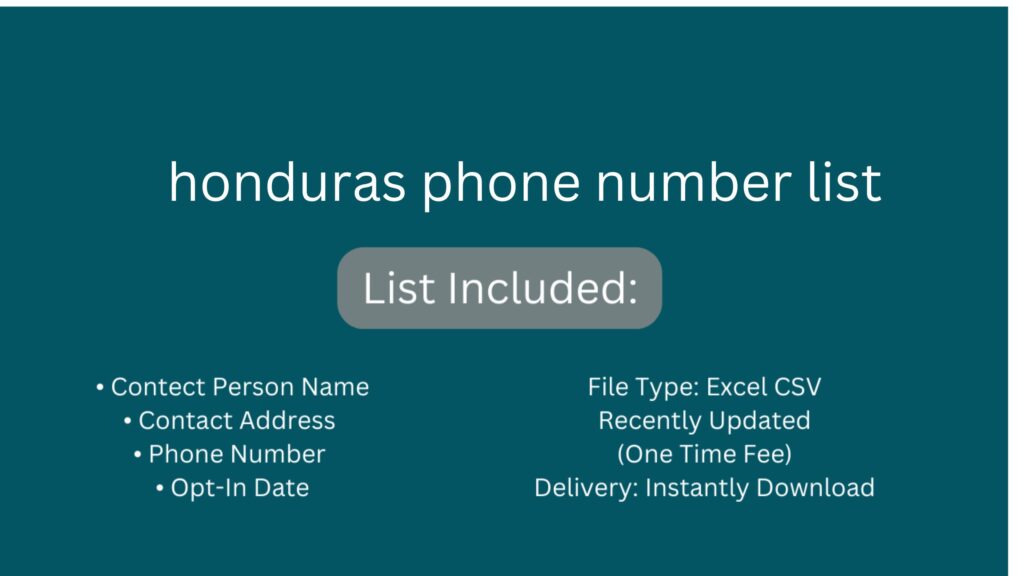 honduras phone number list_