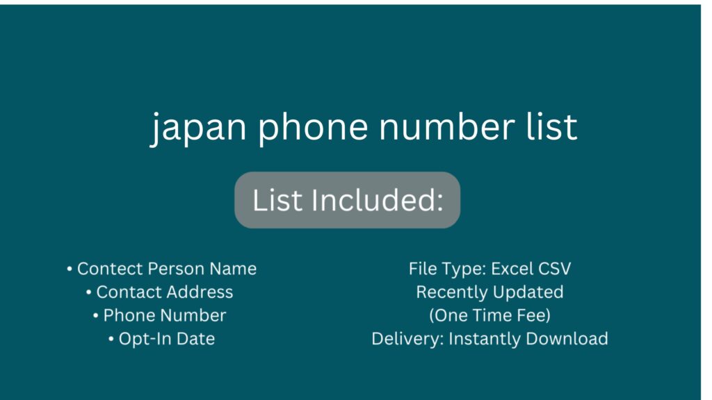 japan phone number list_