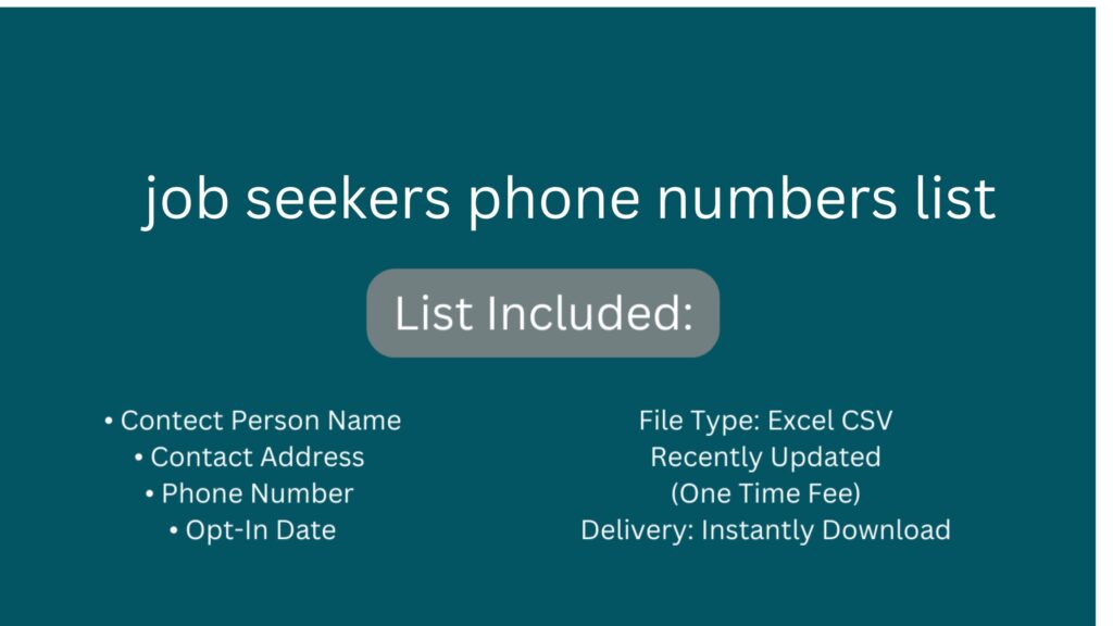 job seekers phone numbers list_