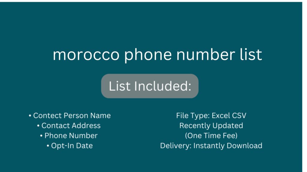 morocco phone number list_