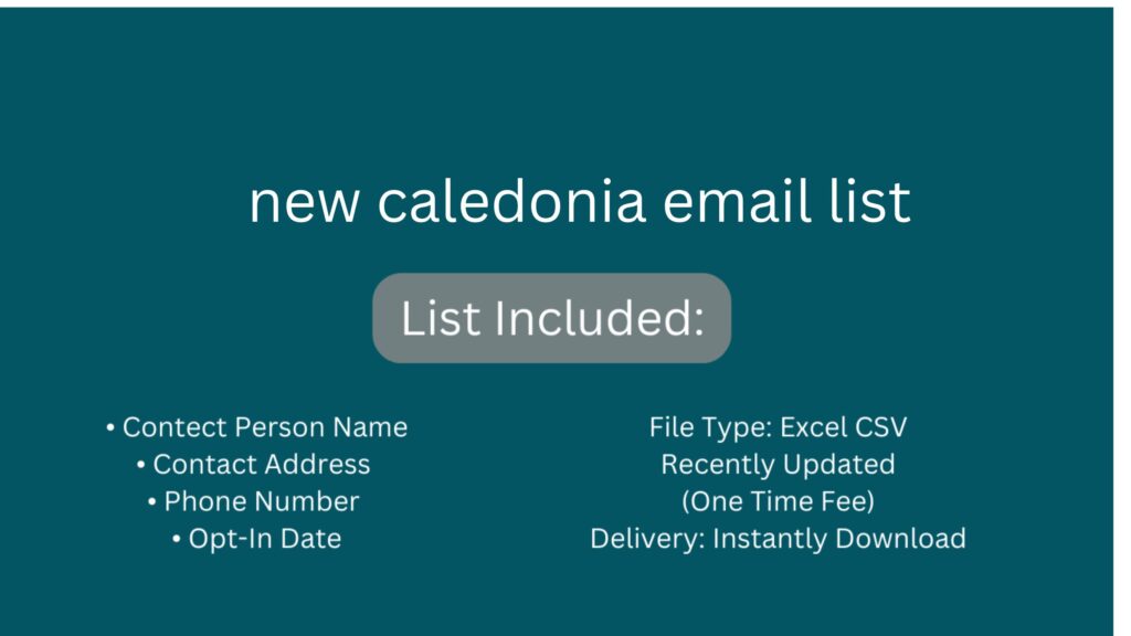 new caledonia email list_