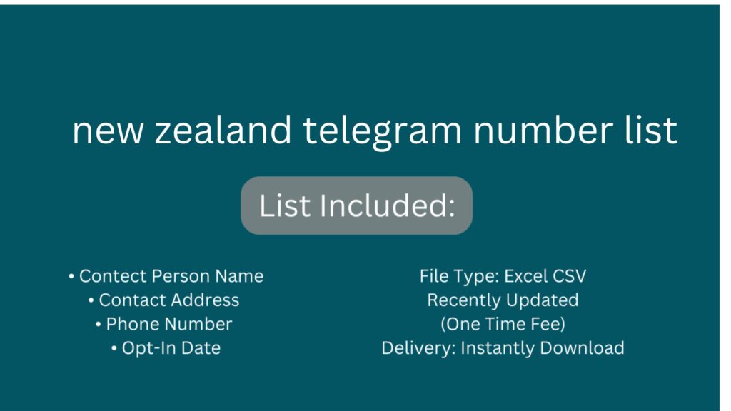 new zealand telegram number list_