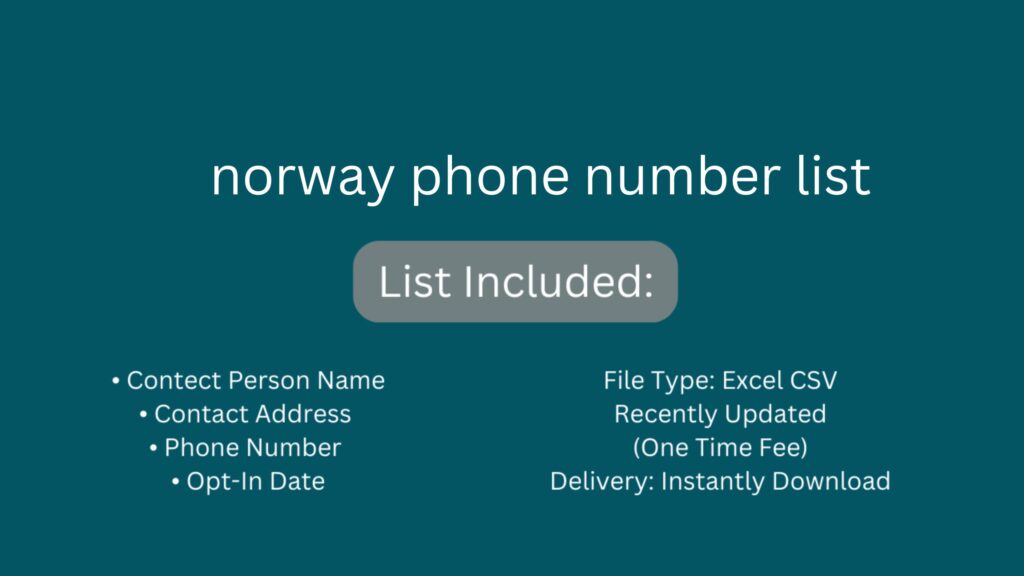 norway phone number list_