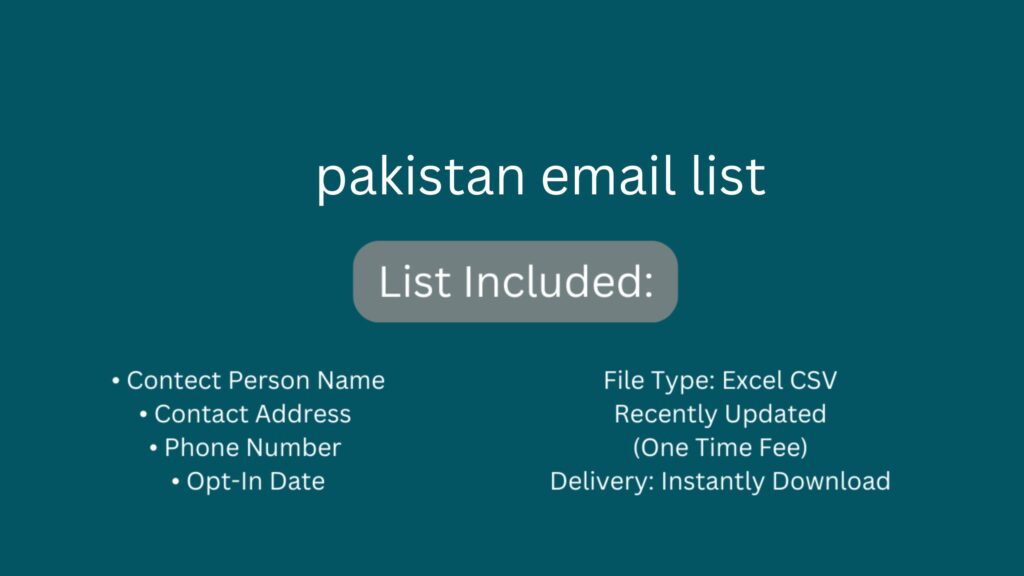 pakistan email list_