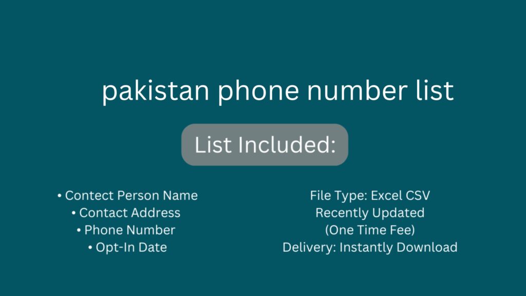 pakistan phone number list_