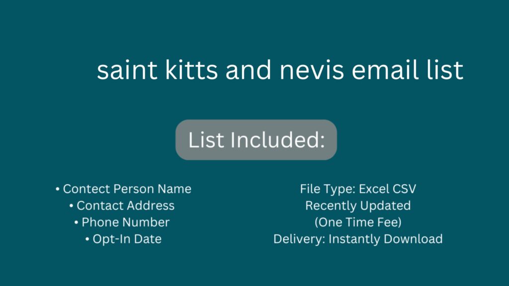 saint kitts and nevis email list_