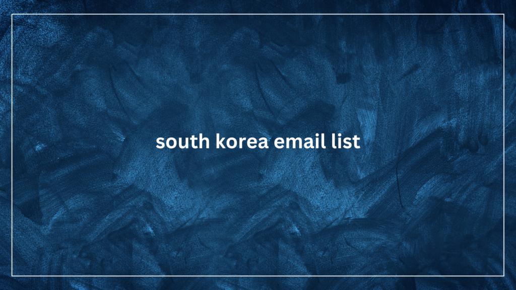 south korea email list_