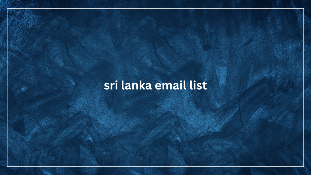 sri lanka email list_