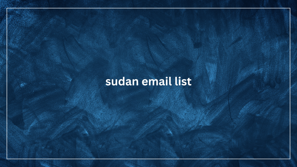 sudan email list_